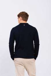 Polo Tricot ML Bruma Azul Marinho
