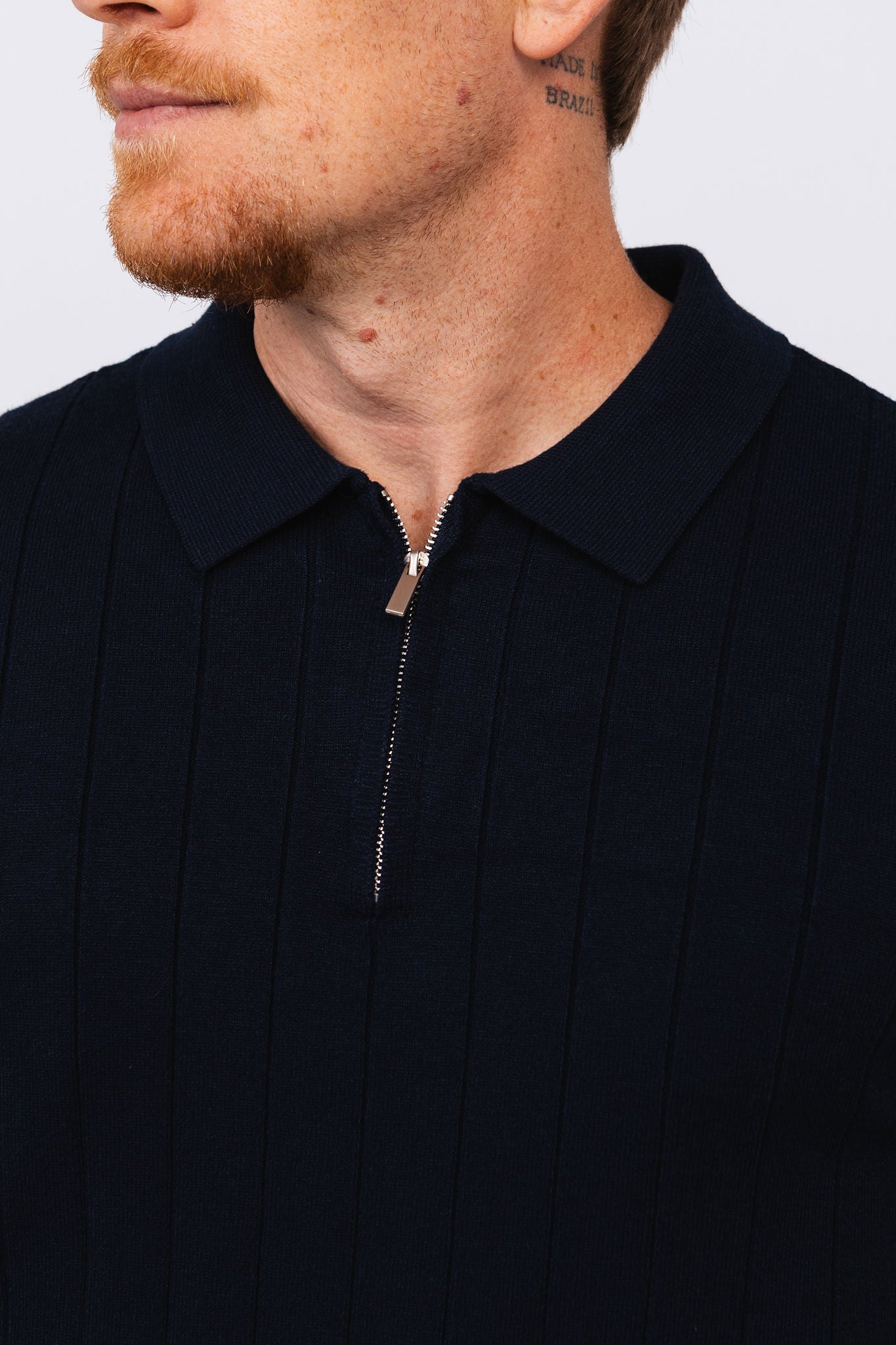 Polo Tricot ML Bruma Azul Marinho