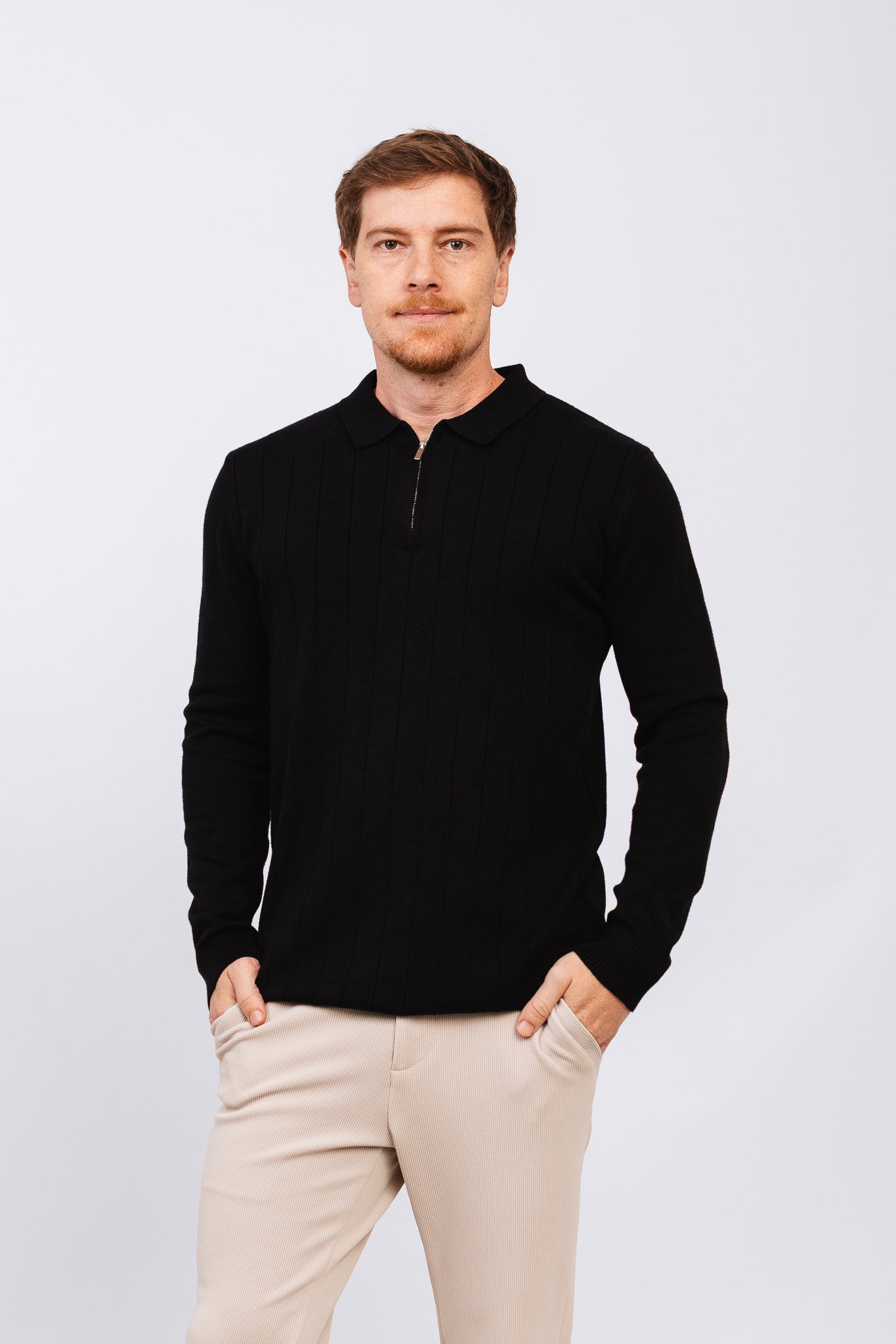 Polo Tricot ML Bruma Preta