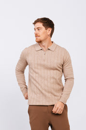 Polo Tricot ML Bruma Bege