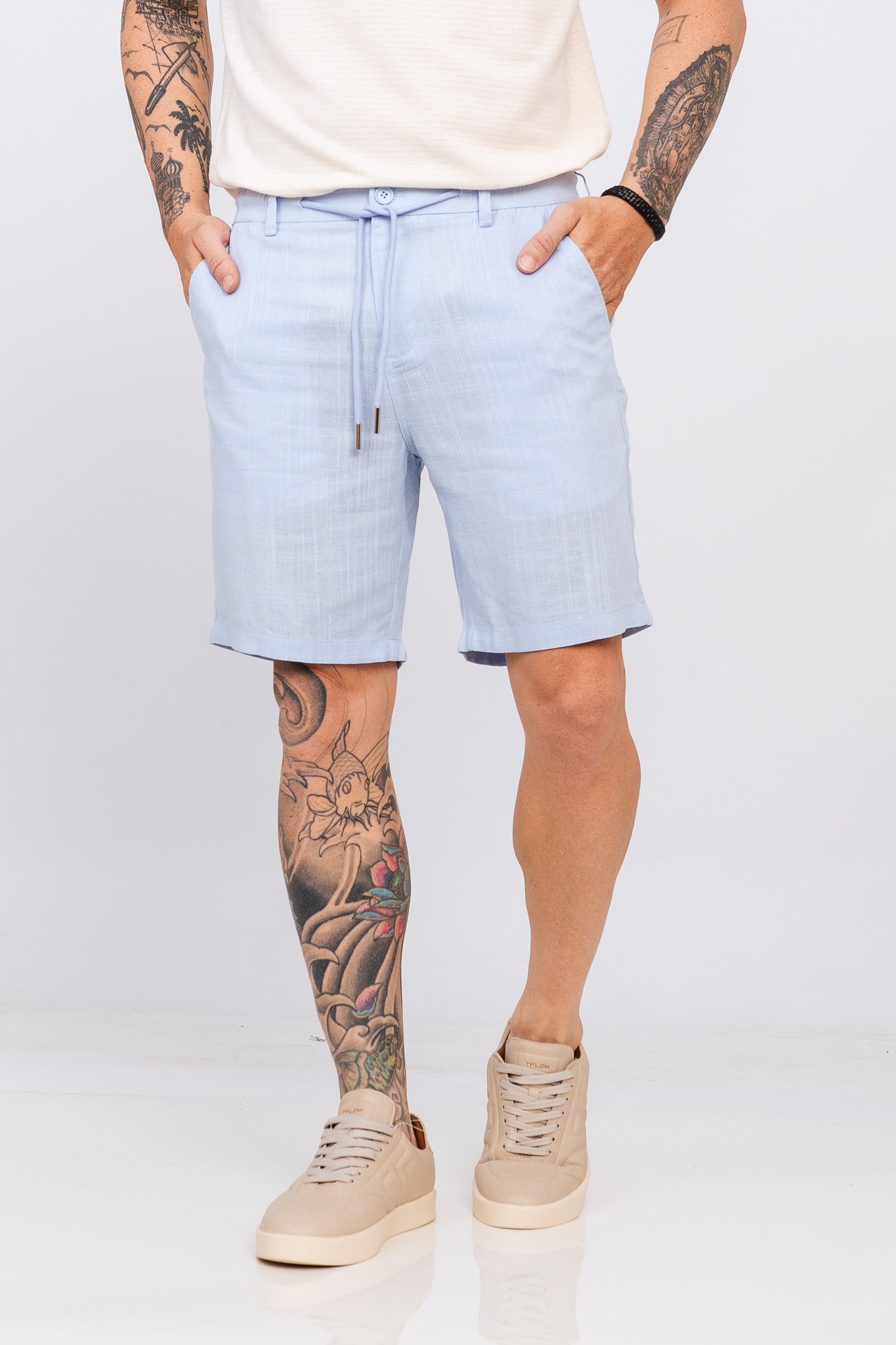Bermuda Linha Sosso Azul Claro