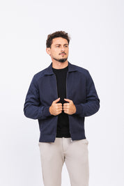 Jaqueta Tricot Matteo Azul Marinho