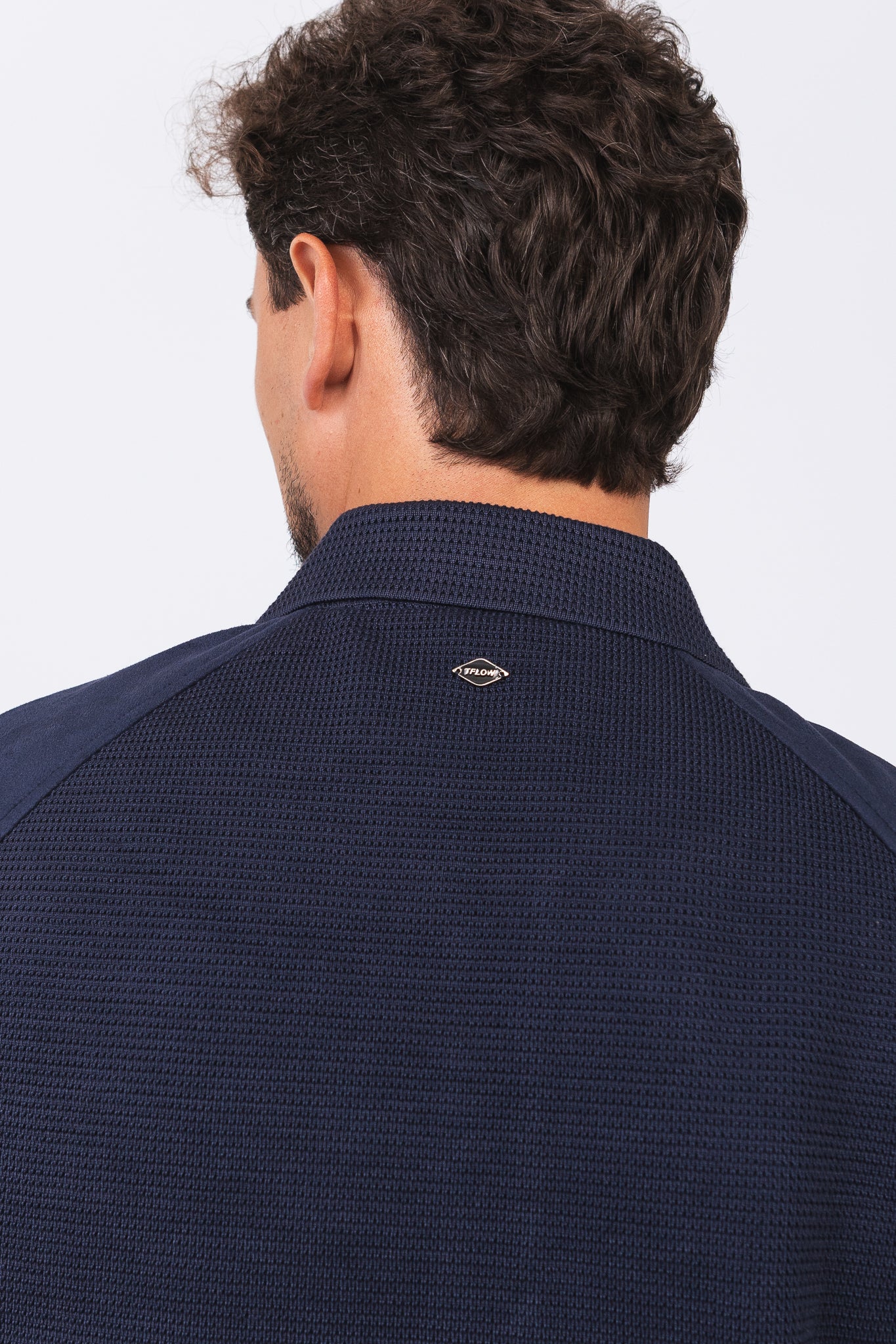 Jaqueta Tricot Matteo Azul Marinho