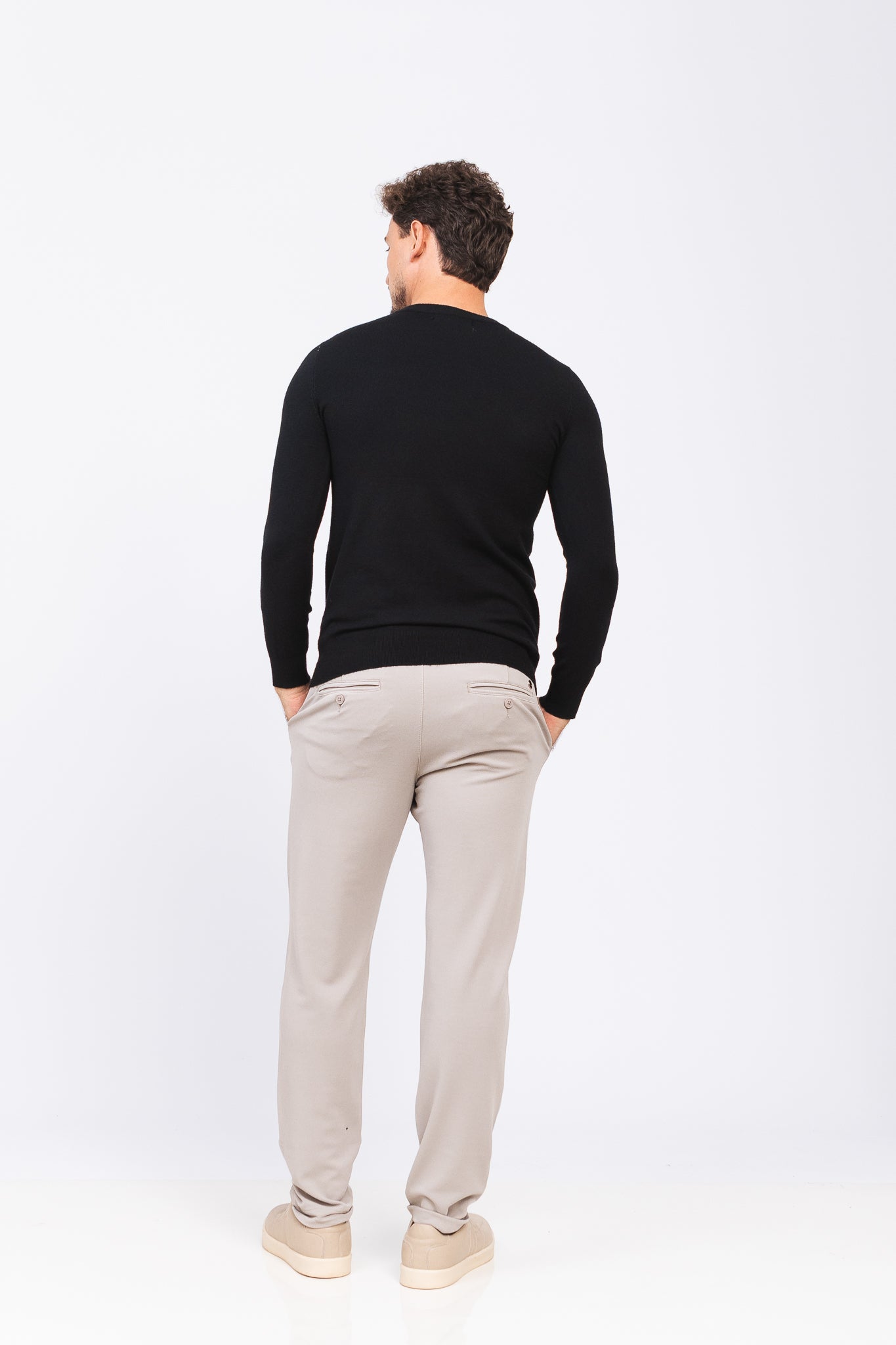 Sueter Tricot Ligne Preto