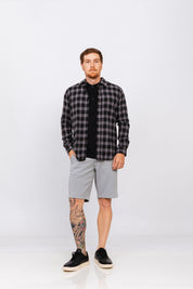 Camisa Flan Xadrez Pioneer Preta