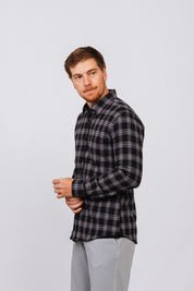 Camisa Flan Xadrez Pioneer Preta