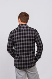 Camisa Flan Xadrez Pioneer Preta