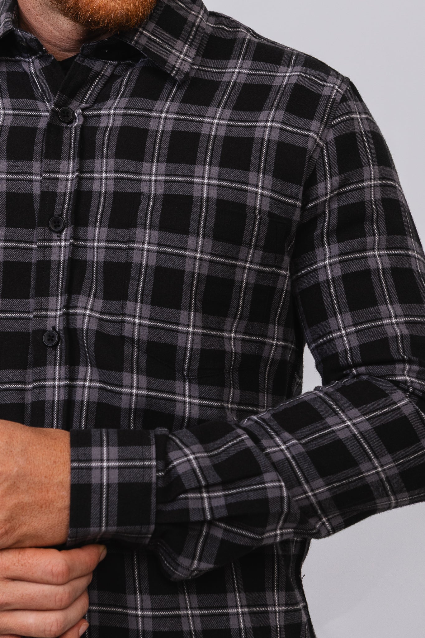 Camisa Flan Xadrez Pioneer Preta