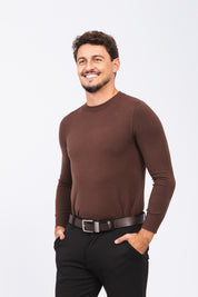 Sueter Tricot Ligne Marrom