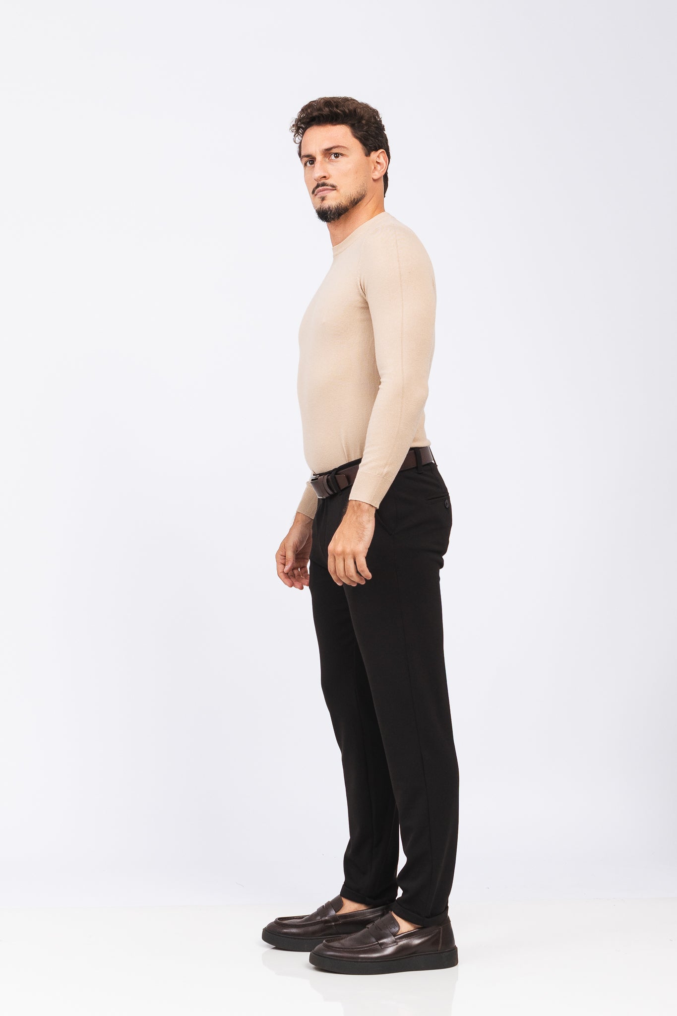 Sueter Tricot Ligne Bege