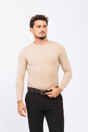 Sueter Tricot Ligne Bege