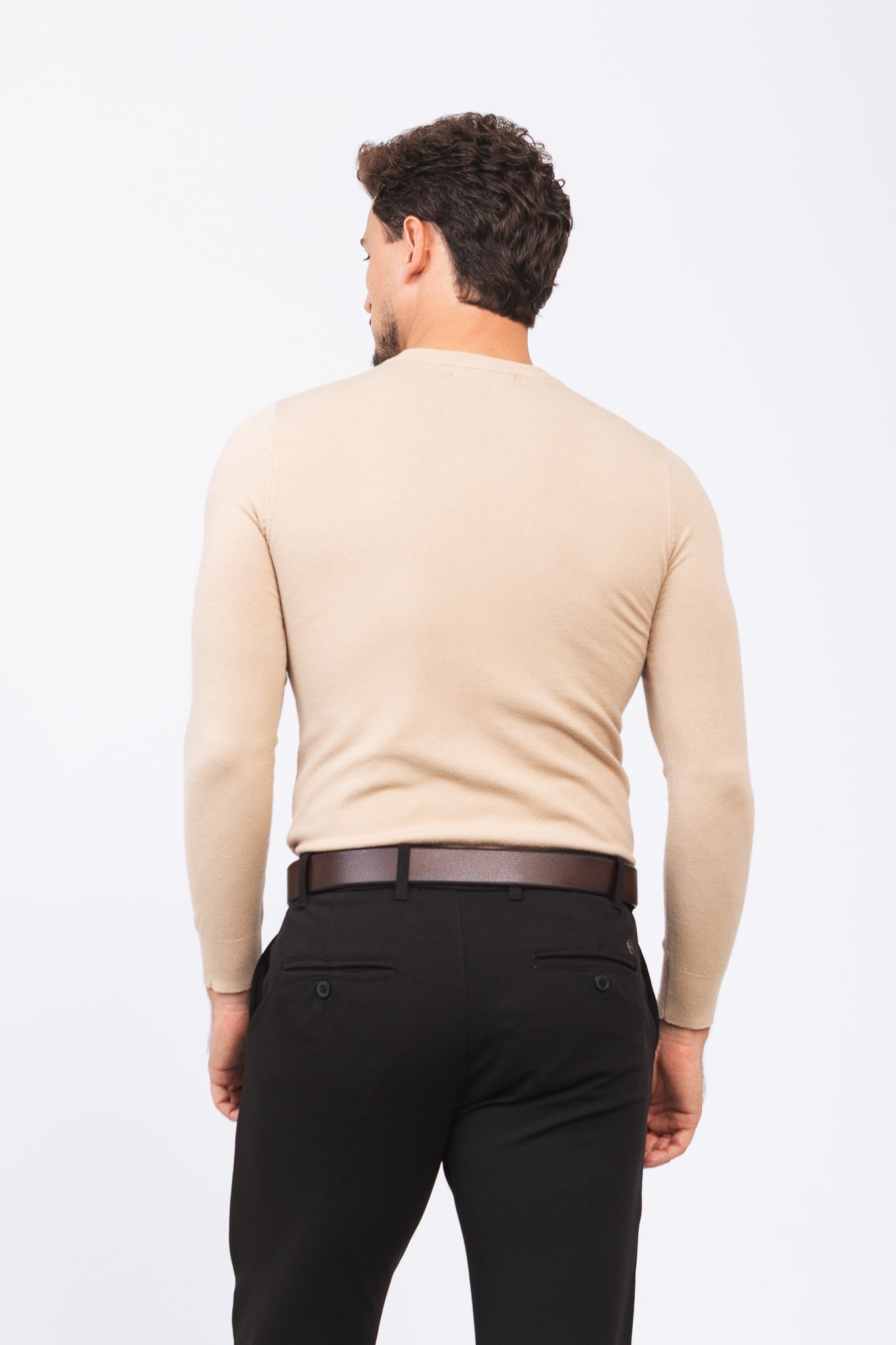 Sueter Tricot Ligne Bege