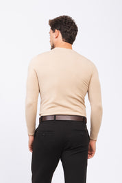 Sueter Tricot Ligne Bege