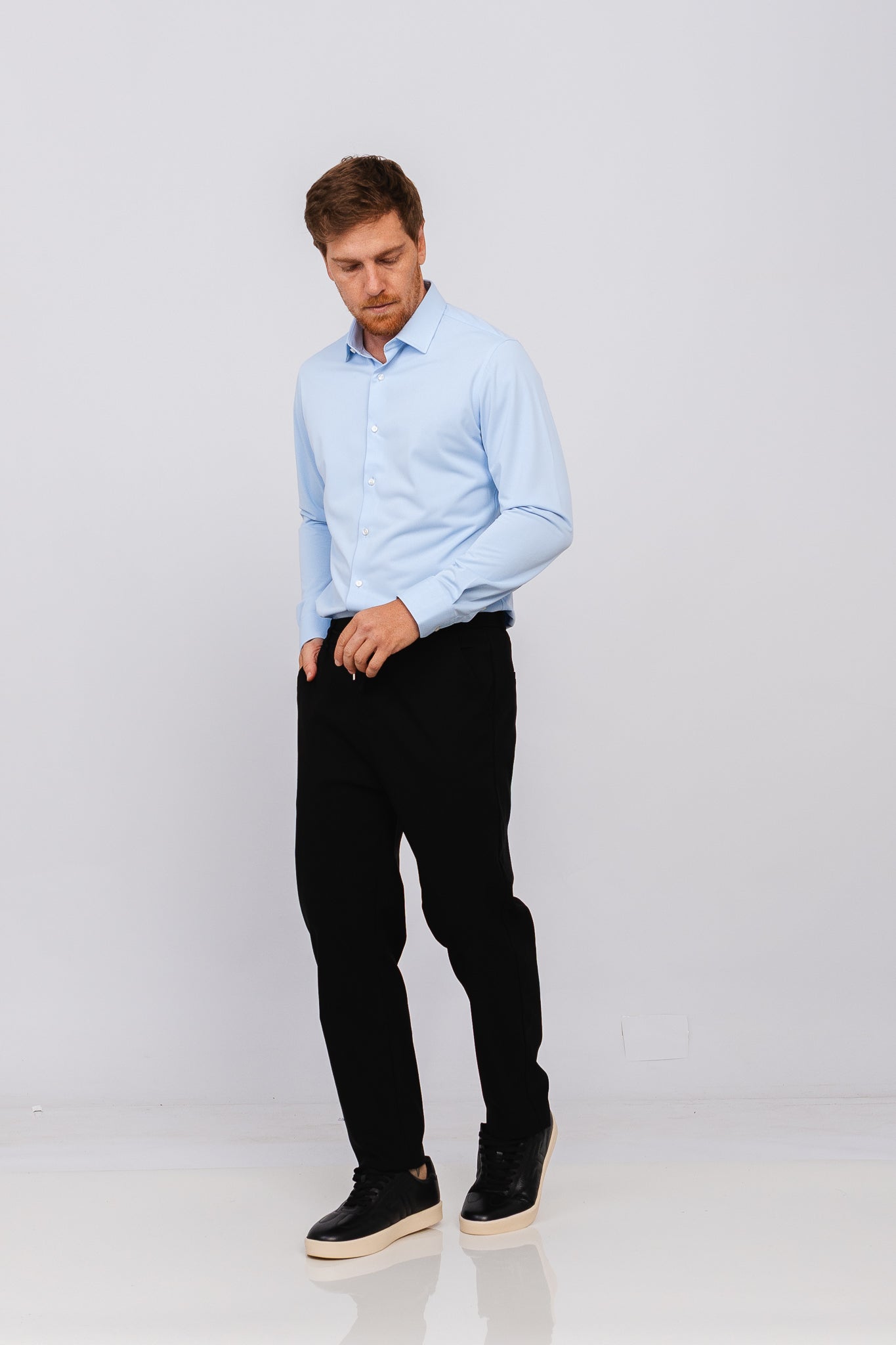 Camisa ML Easy Azul Claro
