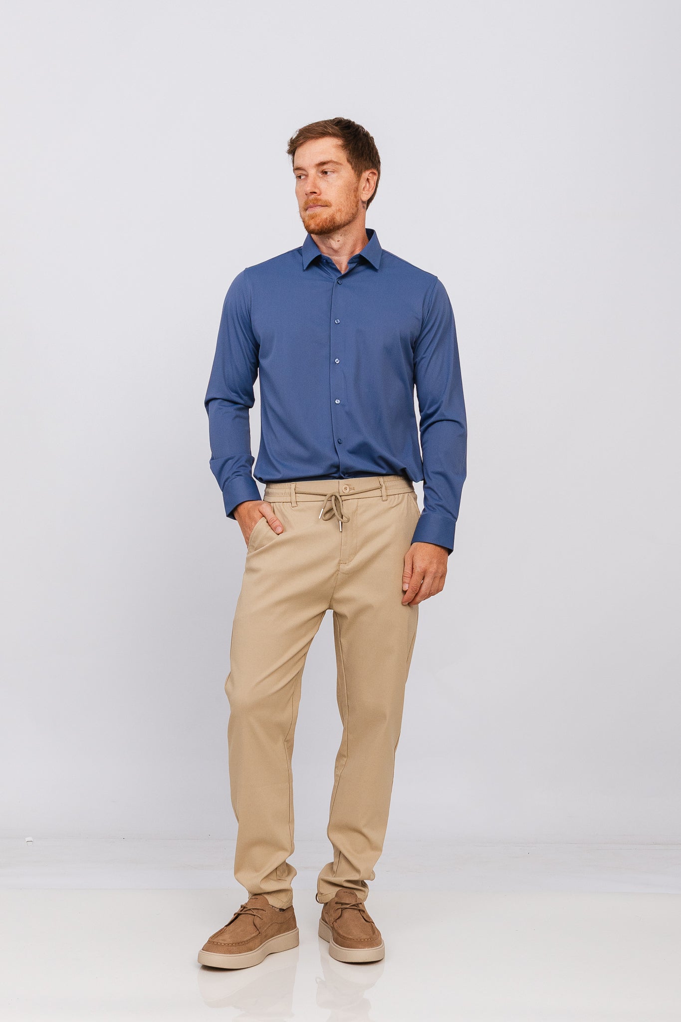 Camisa ML Easy Azul Médio