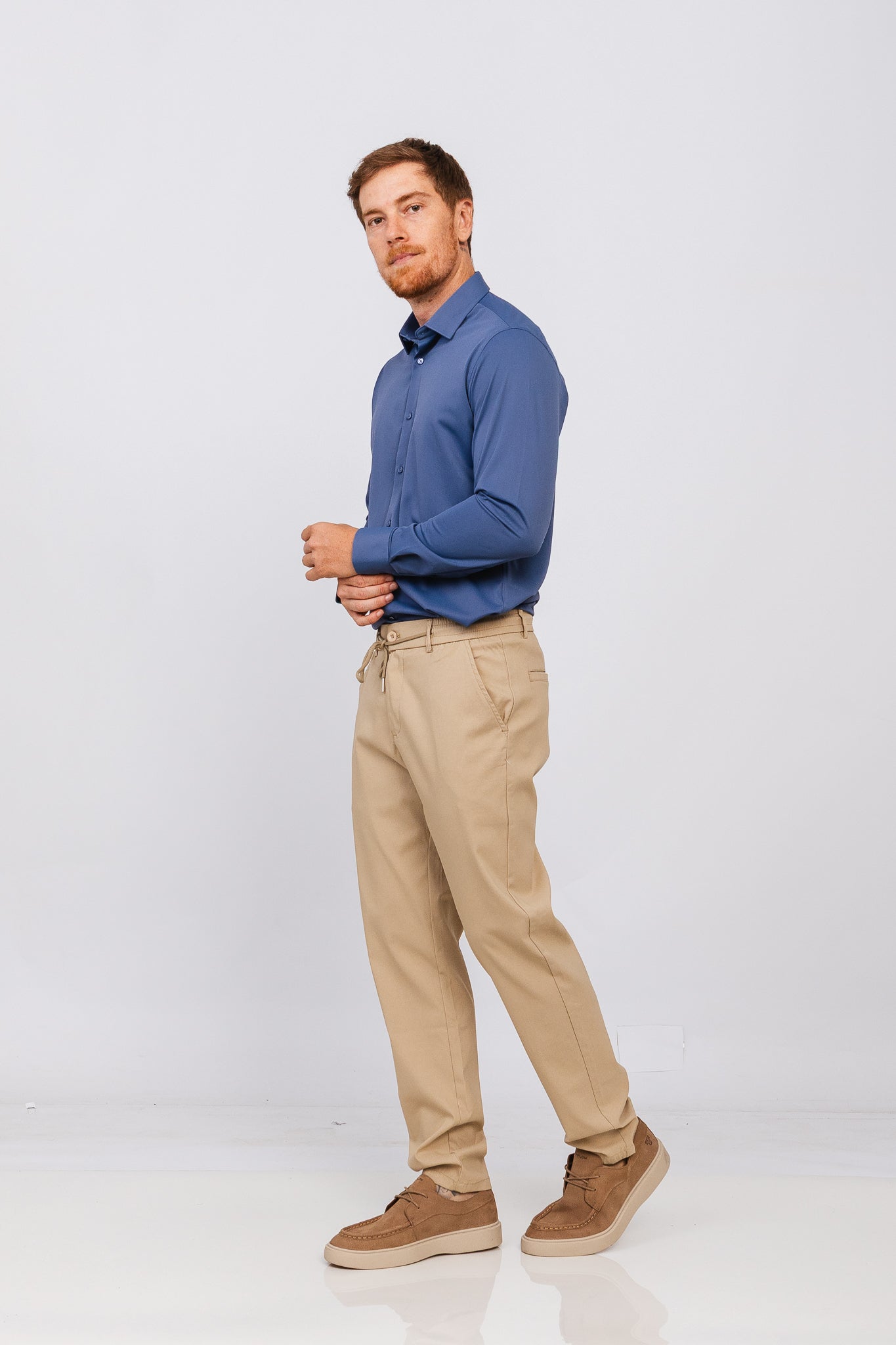 Camisa ML Easy Azul Médio