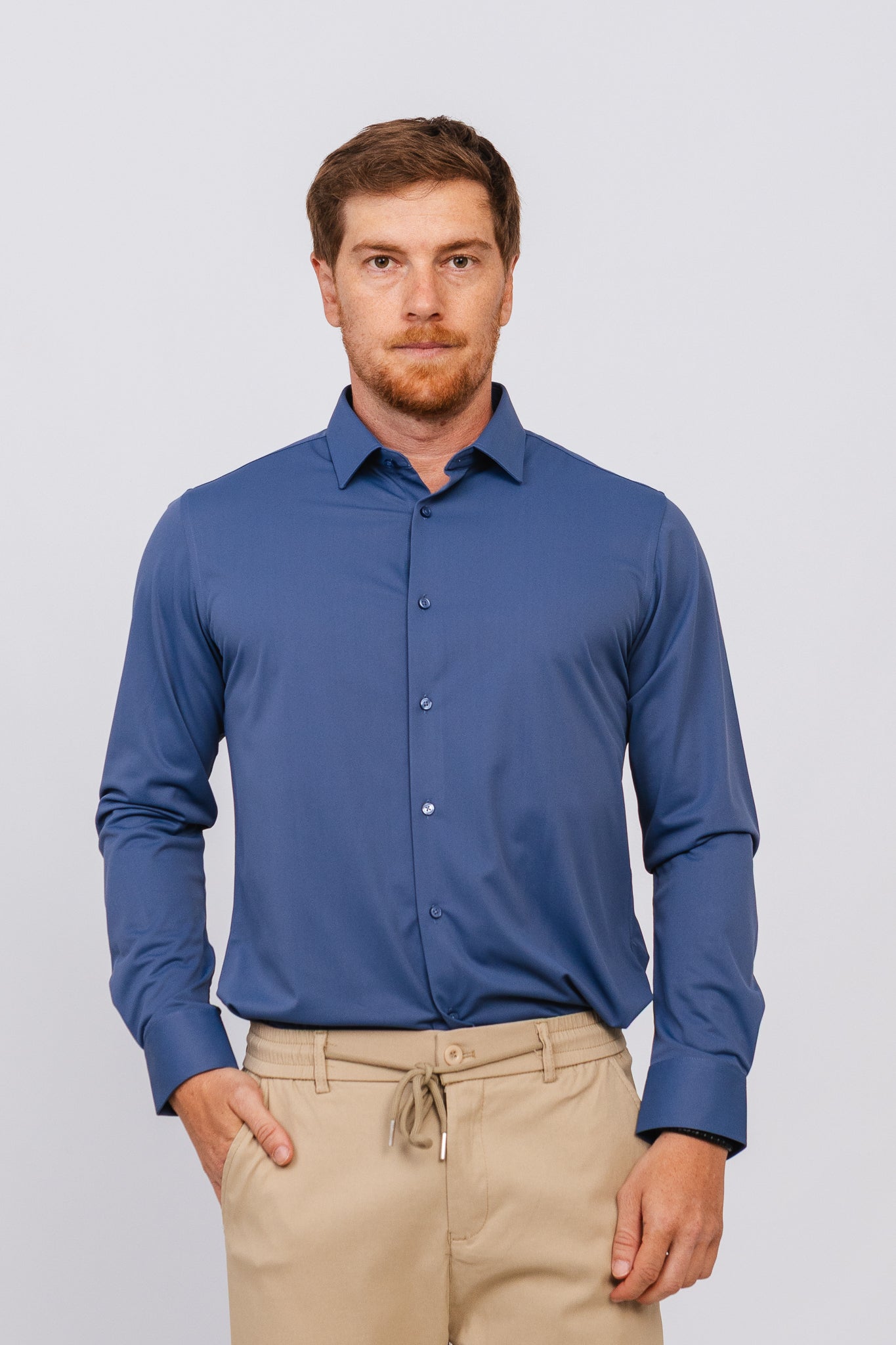 Camisa ML Easy Azul Médio