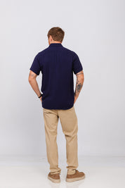 Camisa Viscose MC Rayon Azul Marinho
