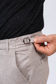 Calça Piquet Burle Bege Mesclado