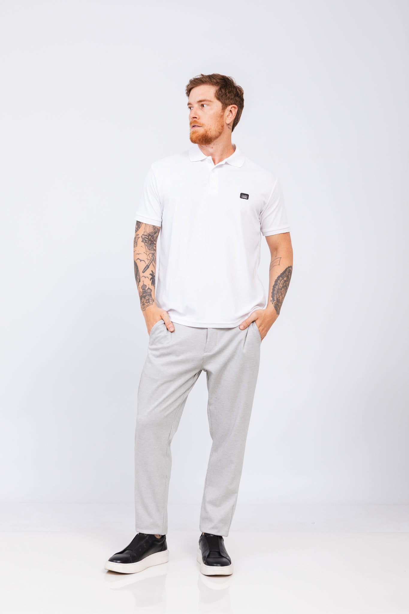 Calça Piquet Burle Cinza Mesclado