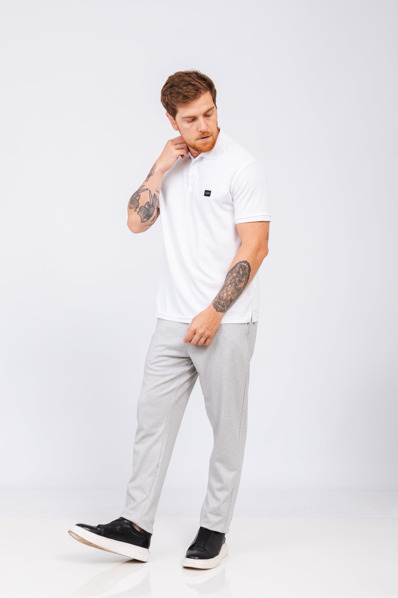 Calça Piquet Burle Cinza Mesclado