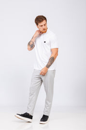 Calça Piquet Burle Cinza Mesclado