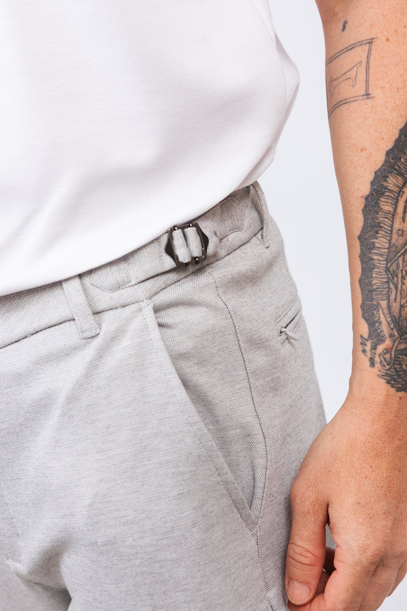 Calça Piquet Burle Cinza Mesclado