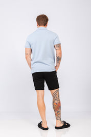 Polo Tricot Aston Azul Claro