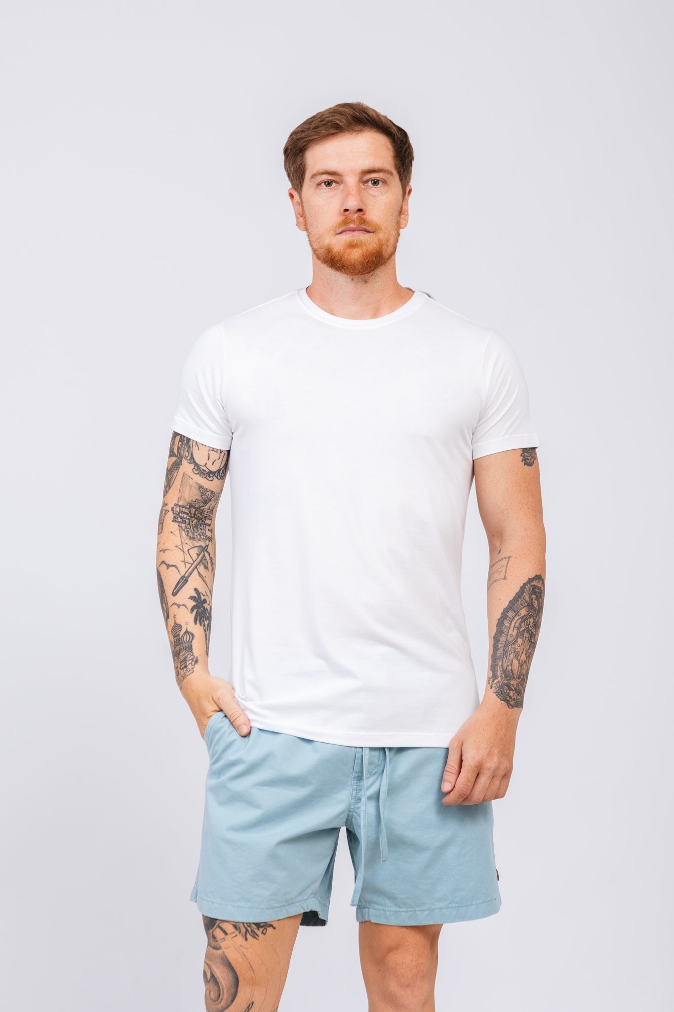 Kit 3 Camisetas Algodão Pima Brancas