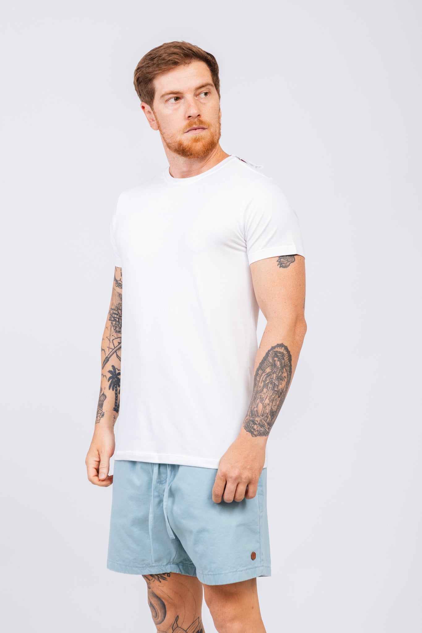 Kit 3 Camisetas Algodão Pima Brancas