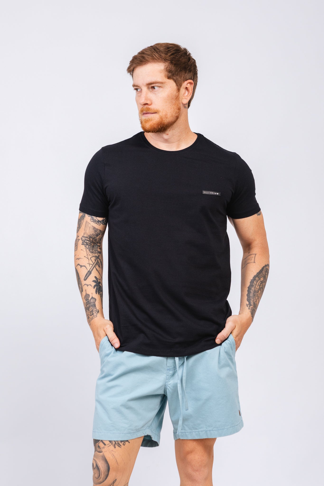 Kit 3 Camisetas Básicas Pretas