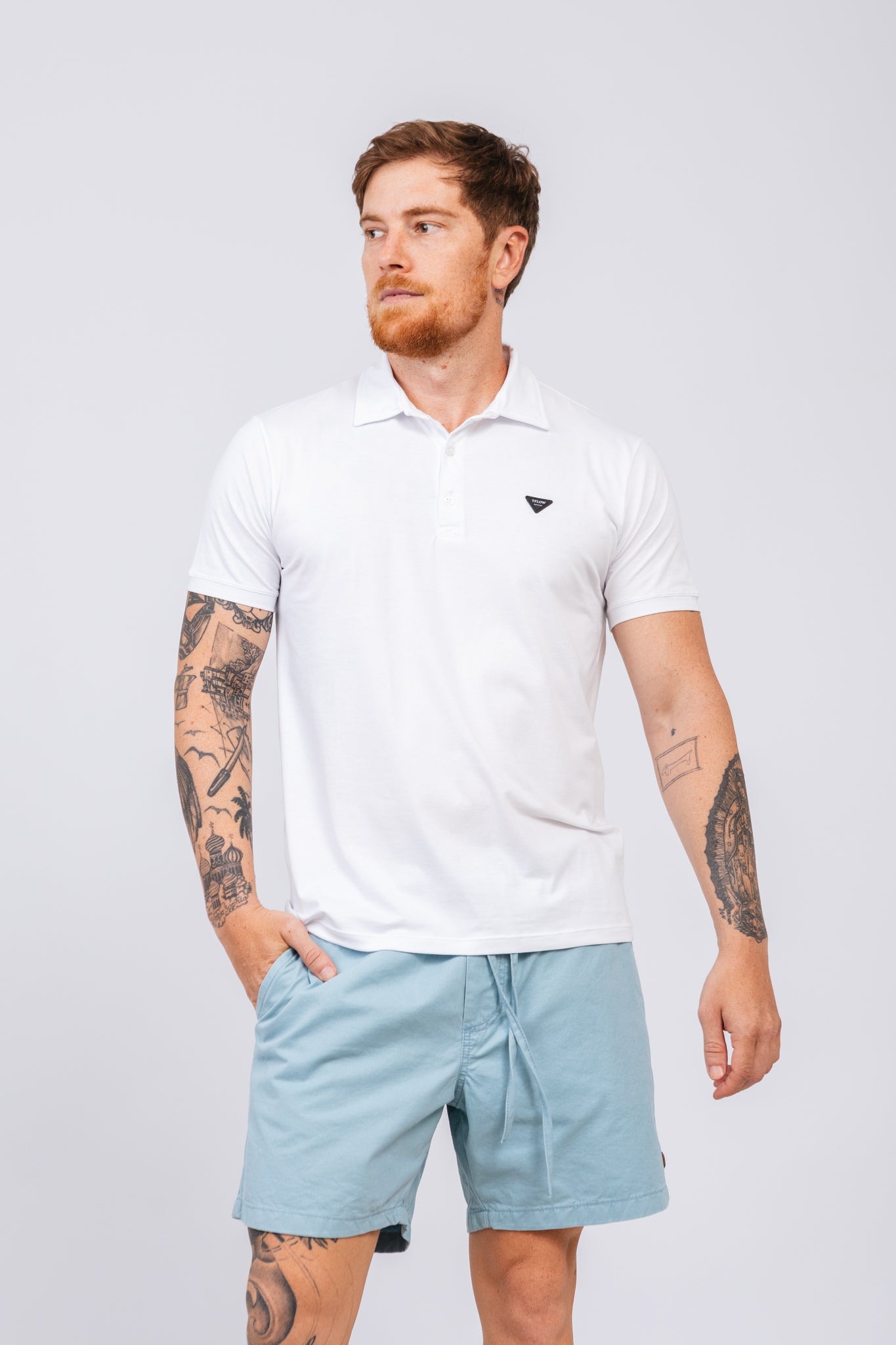 Combo 2 Polos Pima Cannel Brancas