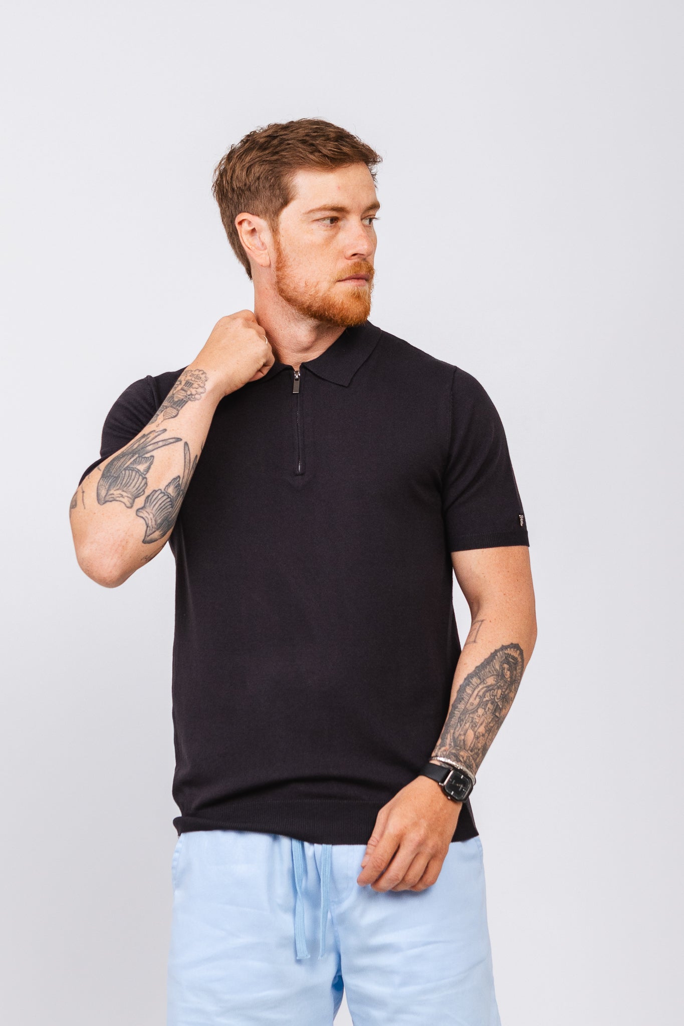 Polo Tricot Riviere Chumbo