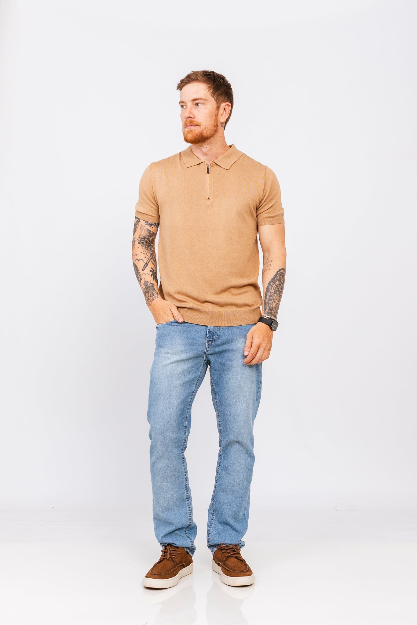 Polo Tricot Riviere Caqui