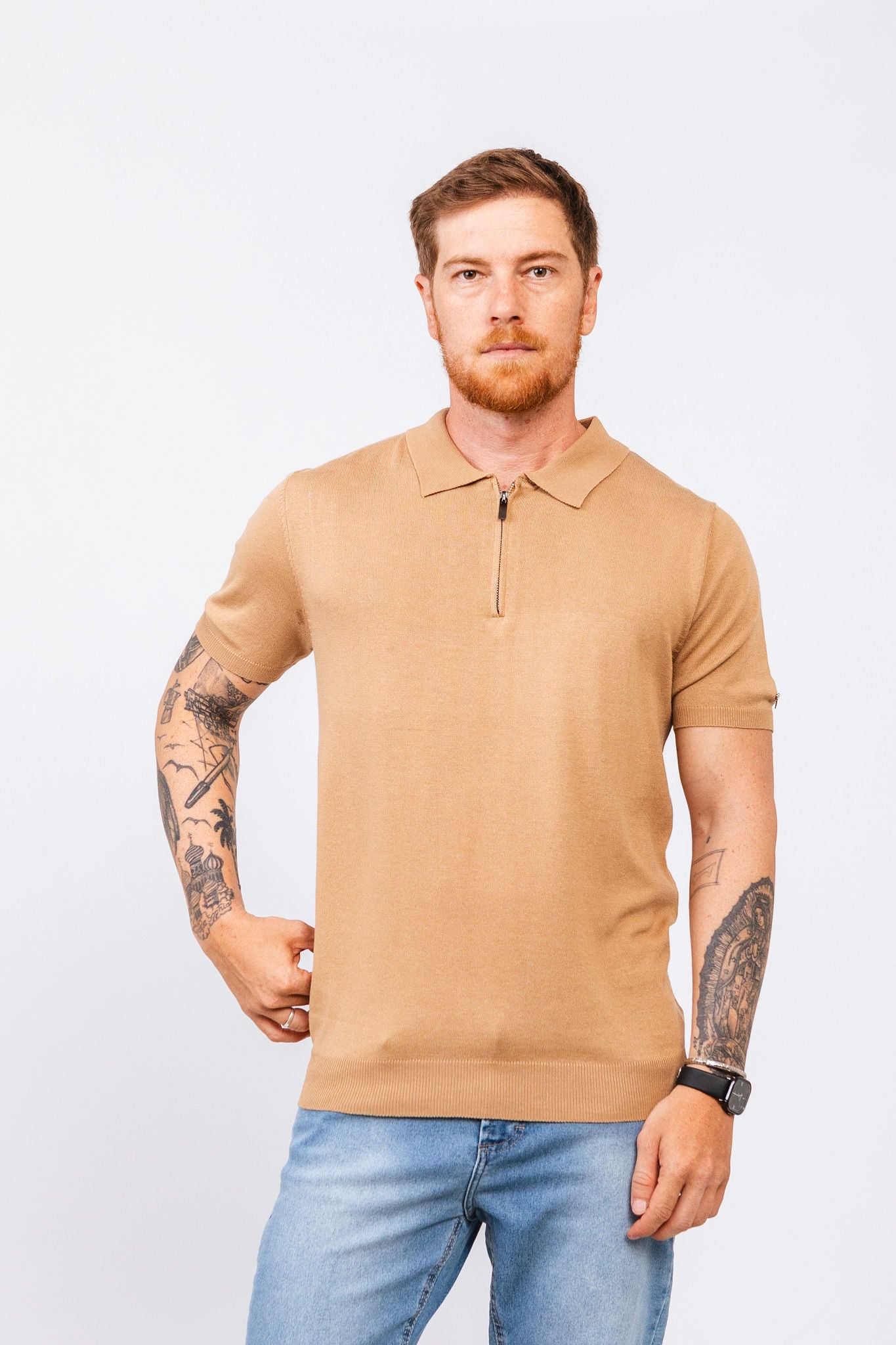 Polo Tricot Riviere Caqui