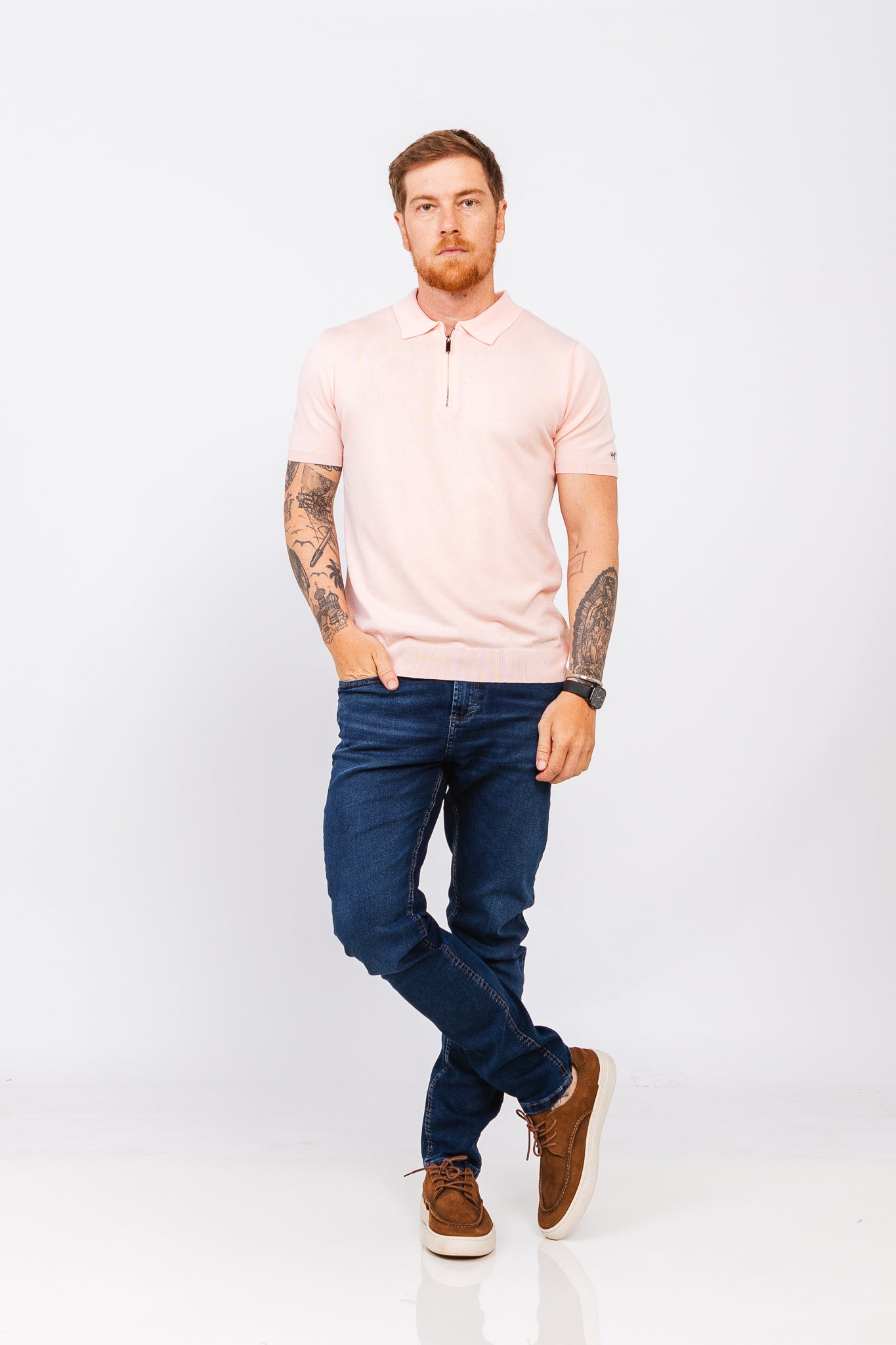 Polo Tricot Riviere Rosa