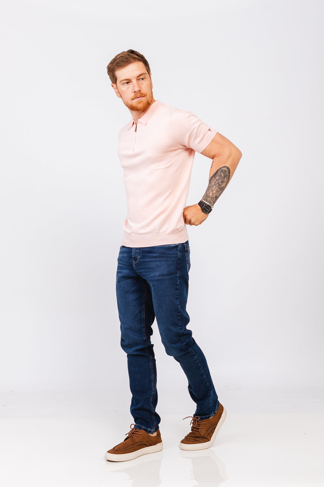 Polo Tricot Riviere Rosa