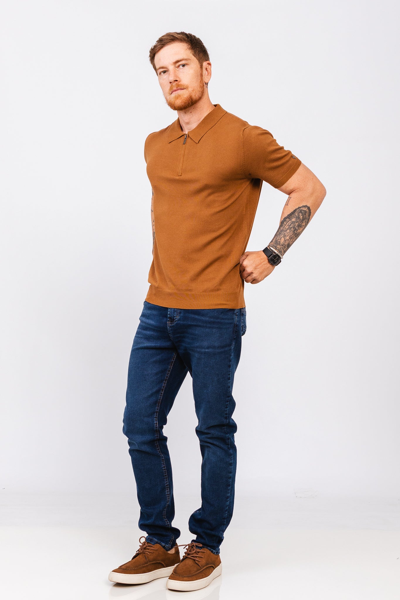 Polo Tricot Riviere Ocre