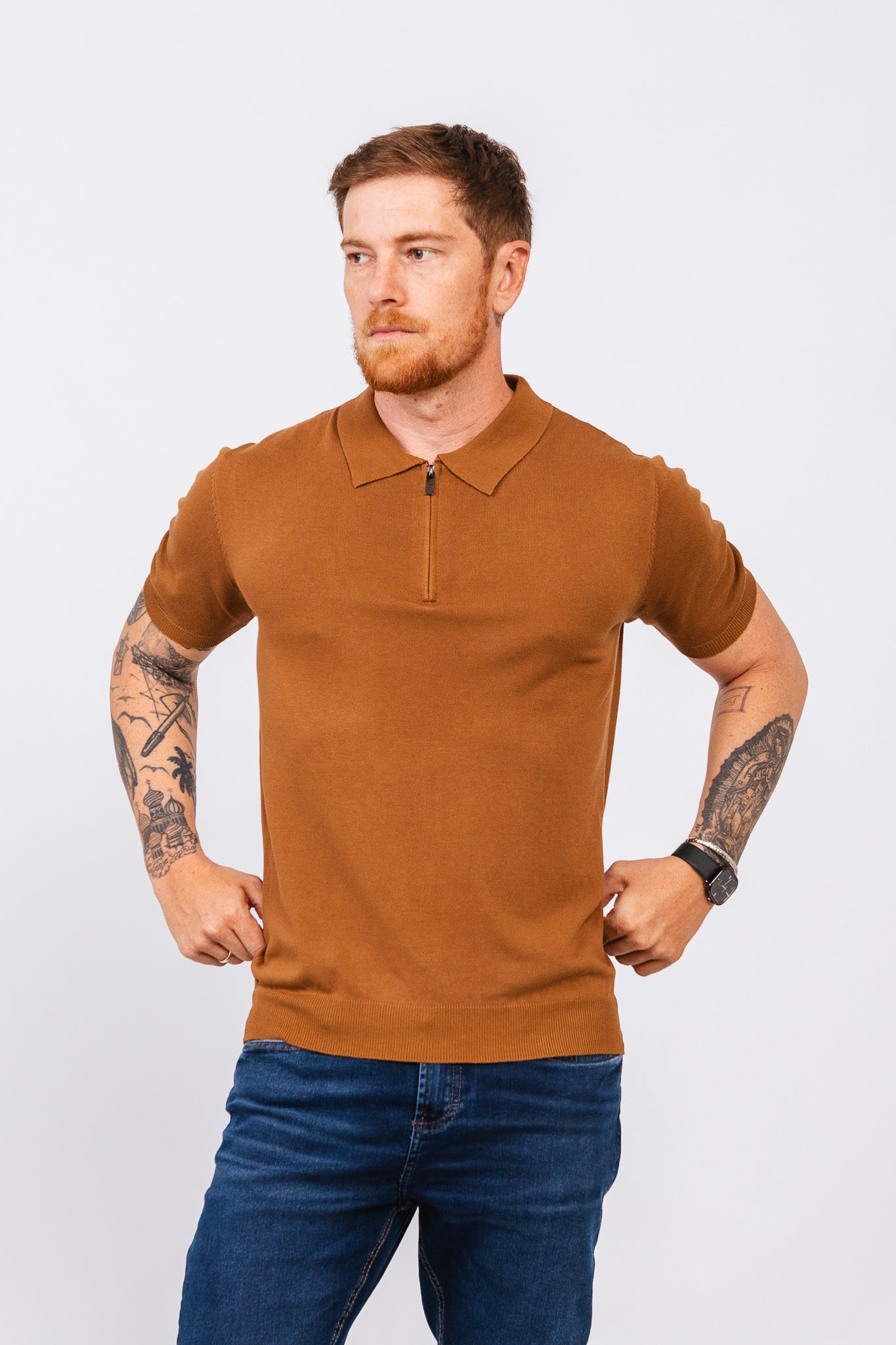 Polo Tricot Riviere Ocre