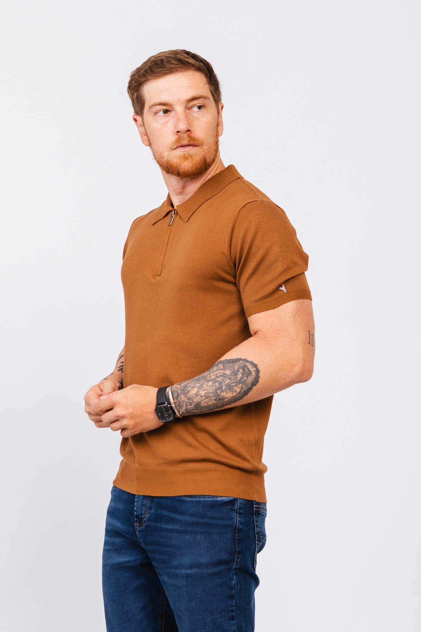 Polo Tricot Riviere Ocre