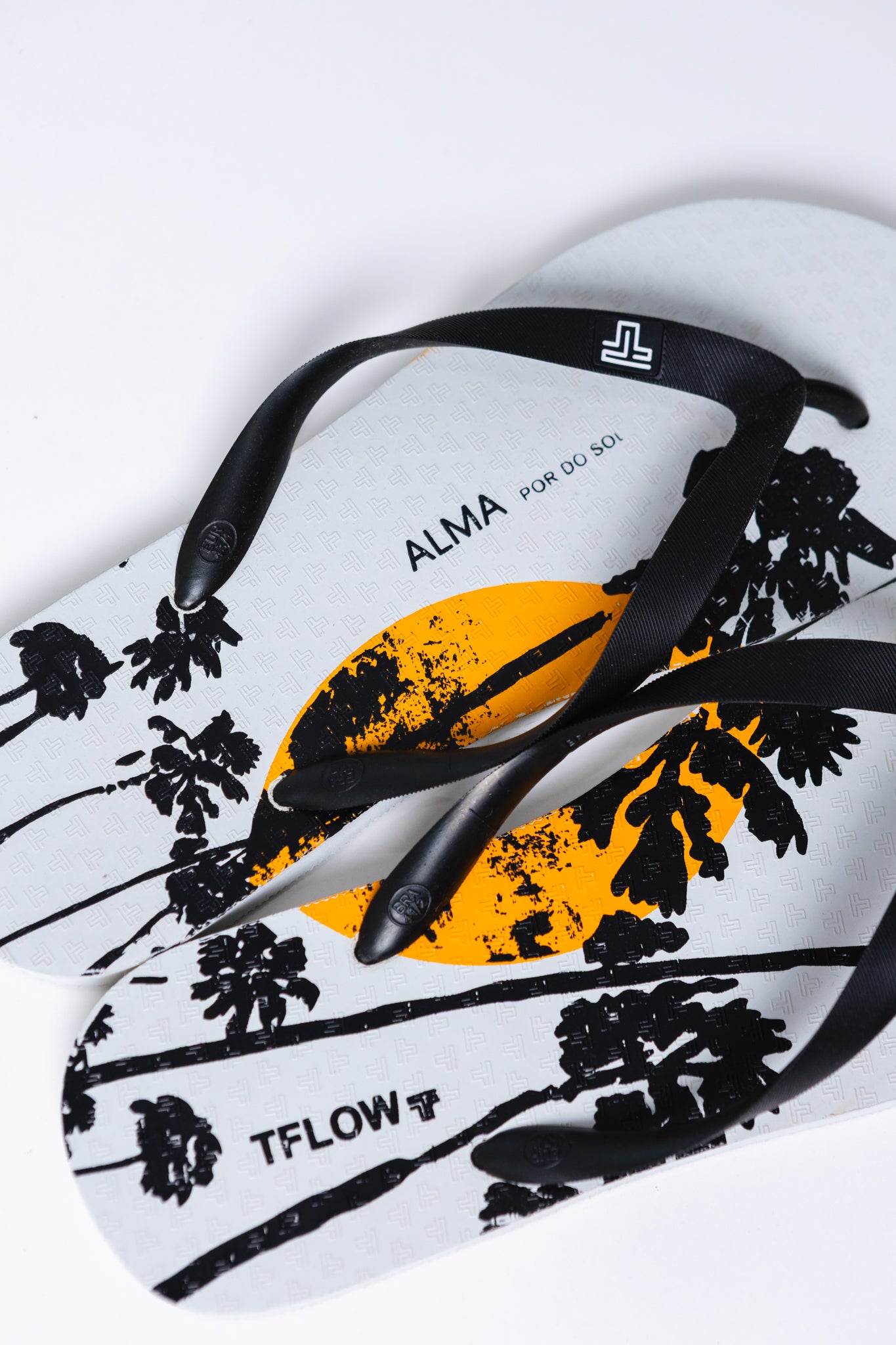 Chinelo Flip Flop Branco Pôr do Sol
