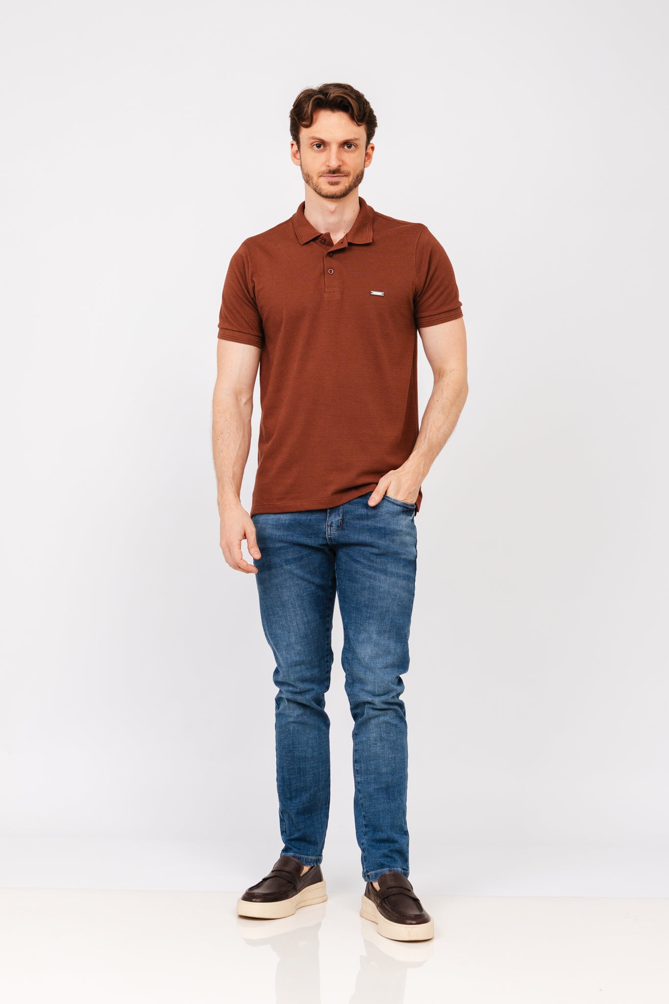 Polo Piquet Nandes Azul Marinho