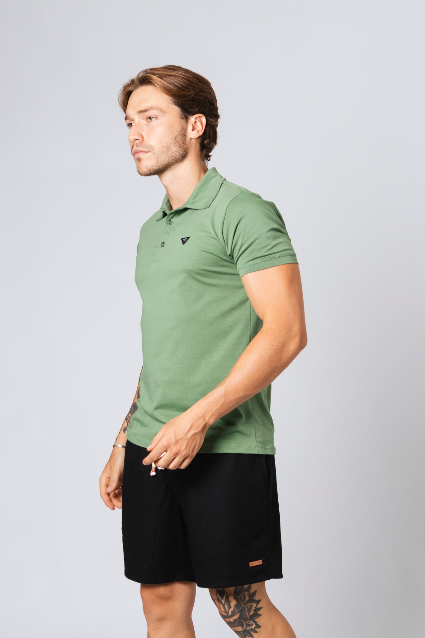 Polo Pima Cannel Verde Bandeira