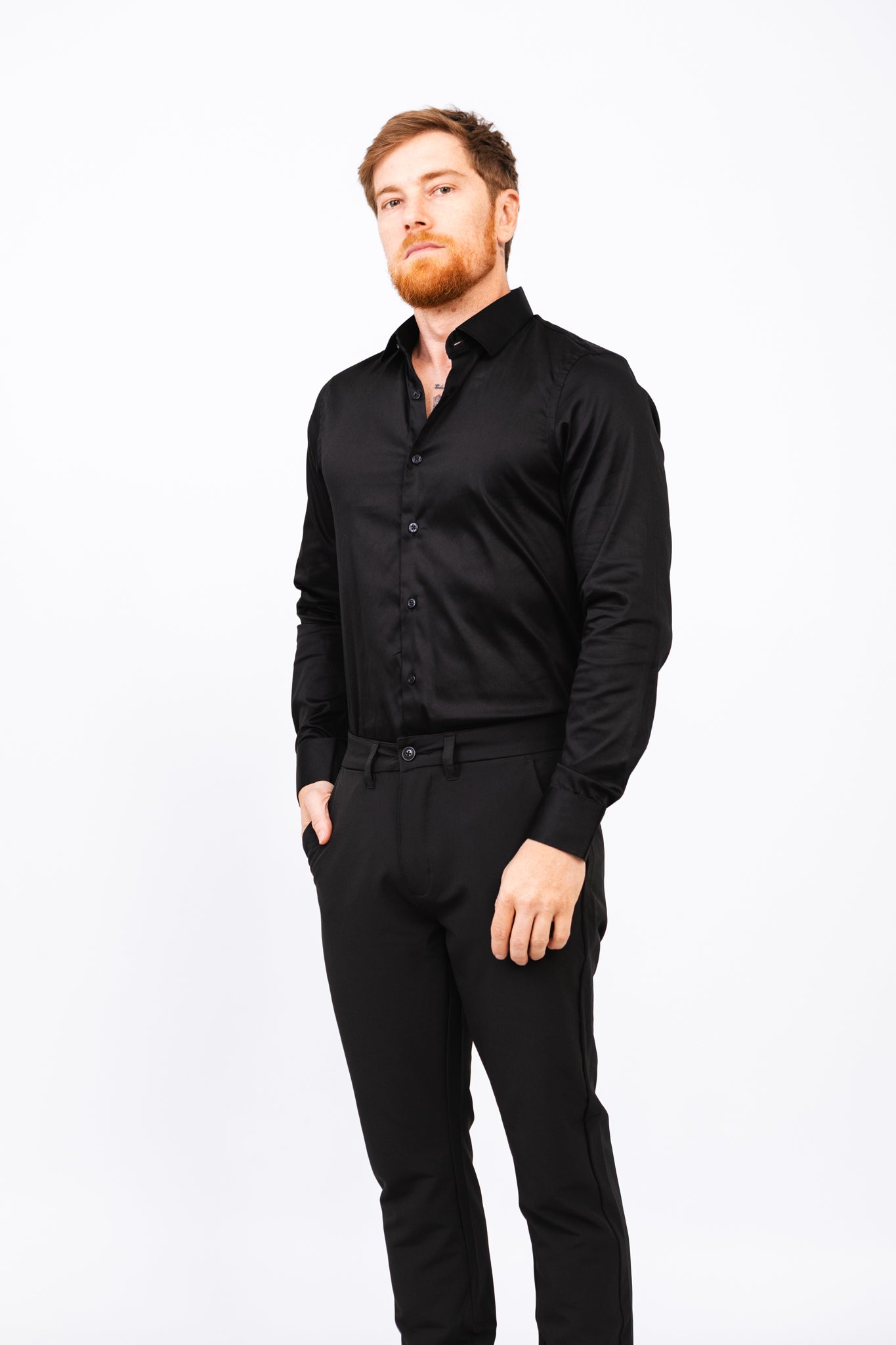 Camisa ML Acet Omni Preta