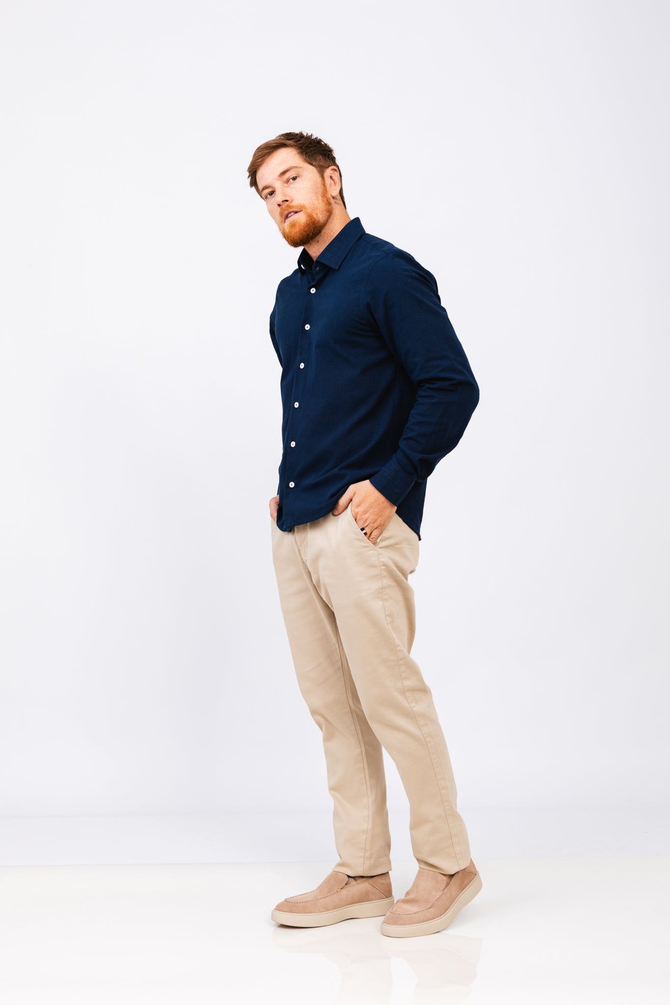 Camisa ML Omaha Azul Marinho