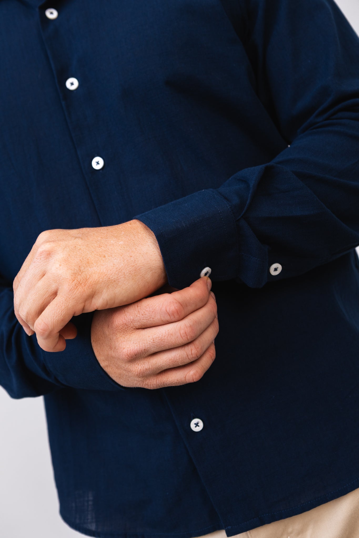 Camisa ML Omaha Azul Marinho