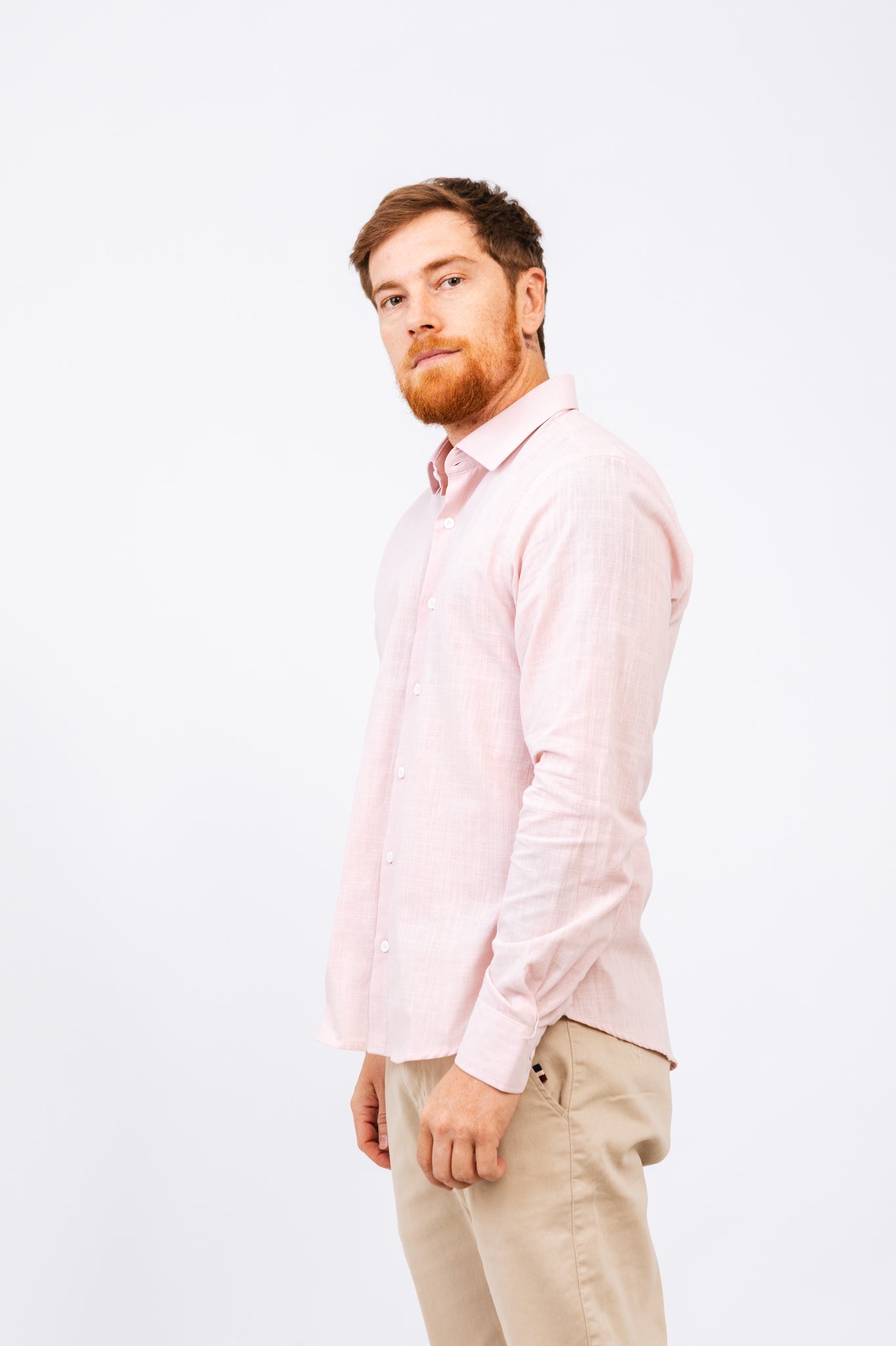 Camisa ML Omaha Rosa Claro