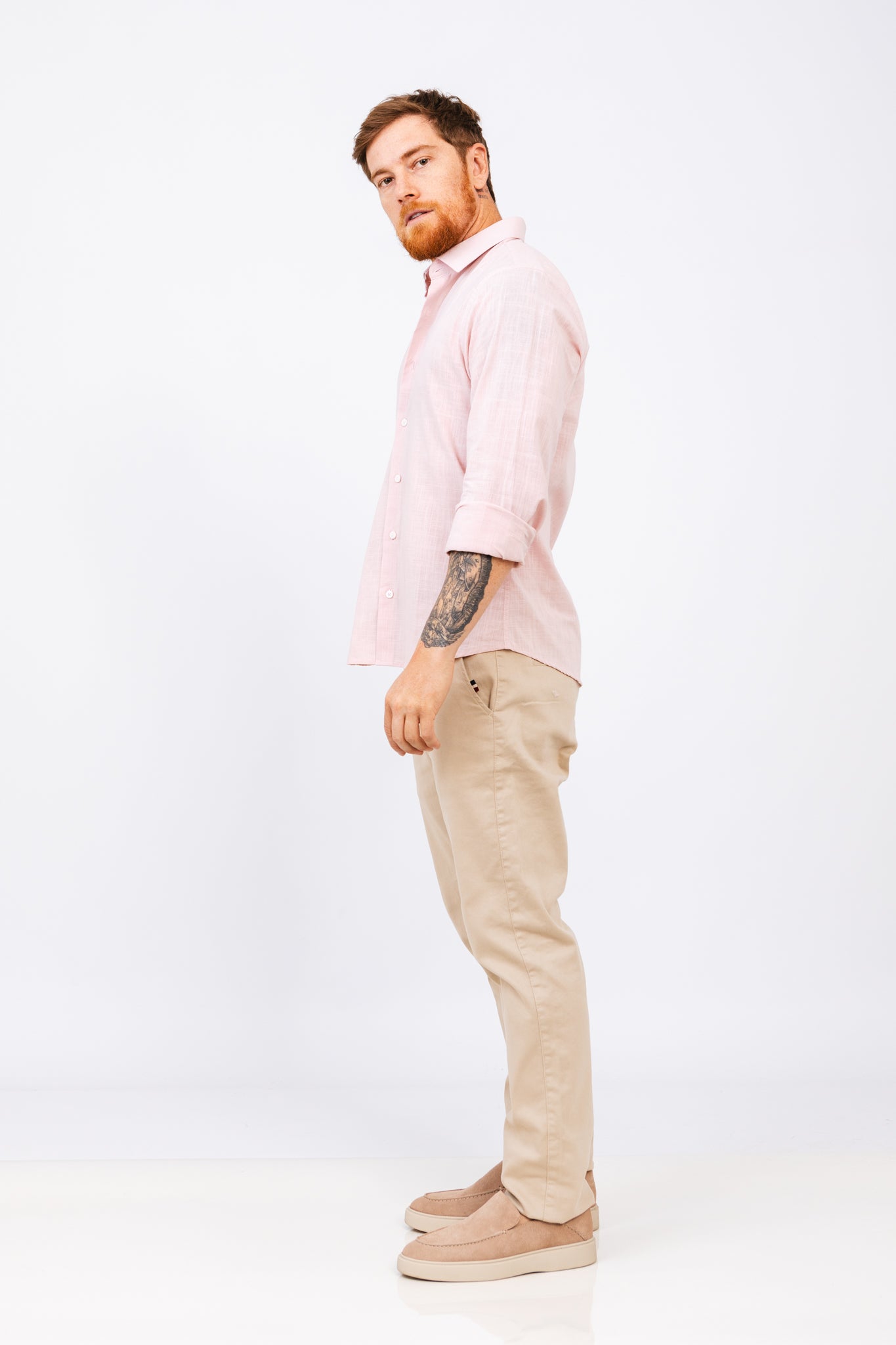 Camisa ML Omaha Rosa Claro