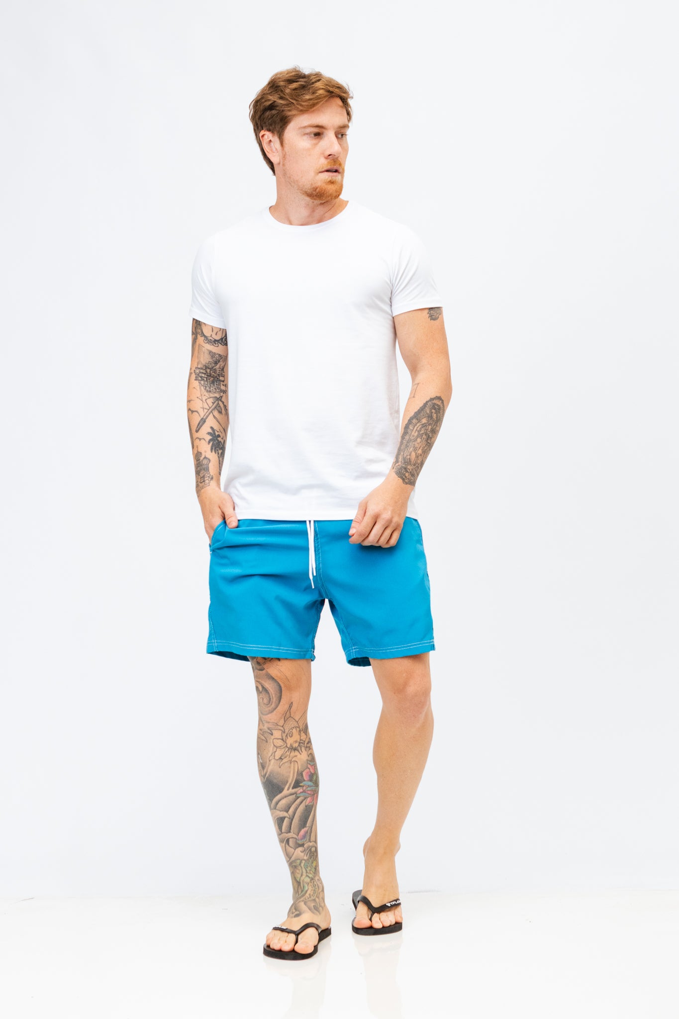 Shorts Basic Summer Azul Vivid