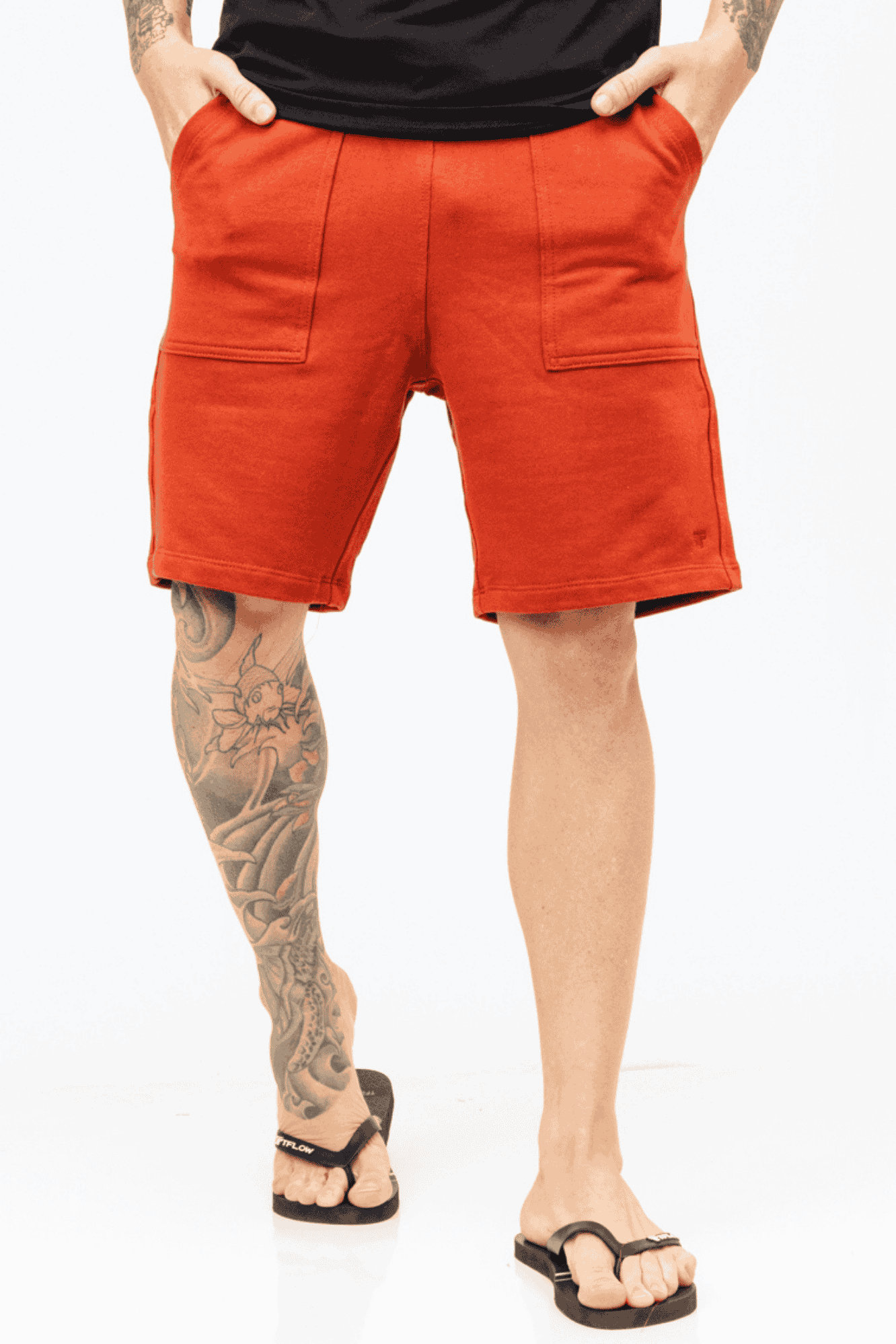 Bermuda Moletom Splash Vermelho Terracota